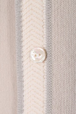Lot 203 - A Chanel pale grey cashmere twinset, 2003,...