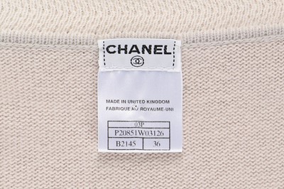 Lot 203 - A Chanel pale grey cashmere twinset, 2003,...