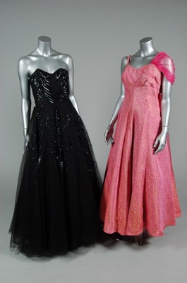 Lot 106 - Five prom/evening gowns, 1940s-50s, including...