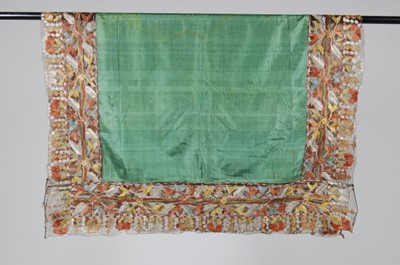 Lot 137 - A rare buratto lace edged panel, Italian,...