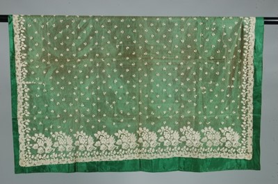 Lot 156 - A Honiton lace veil, circa 1810-20, with three...