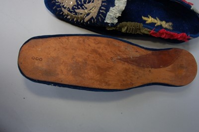 Lot 157 - A pair of Turkish embroidered ladies shoes for...