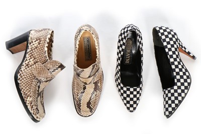 Lot 20 - Ten pairs of fun designer shoes, 1970s-1990s,...