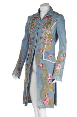 Lot 238 - A Roberto Cavalli 18th century inspired denim...