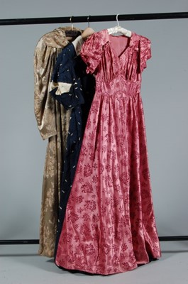 Lot 17 - 1940s evening-wear, comprising; a midnight...