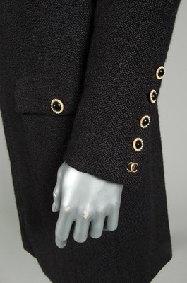 Lot 116 - A Chanel silk coat dress, late 1990s, labelled,...