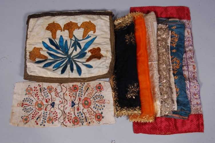 Lot 214 - A group of Ottoman and Asian textiles, 19th...