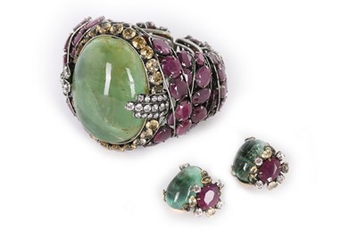 Lot 235 - An Iradj Moini citrine, red corundum and...