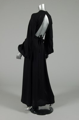 Lot 232 - An Ossie Clark black moss crepe `Cuddly' dress,...