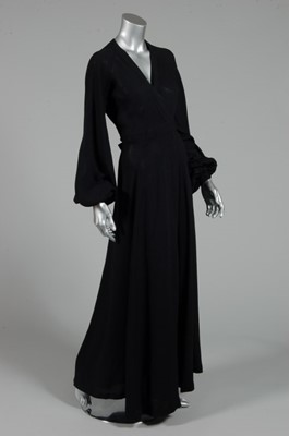Lot 232 - An Ossie Clark black moss crepe `Cuddly' dress,...