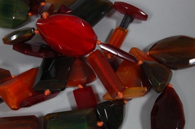 Lot 256 - A group of chunky beaded necklaces, 1980s-90s,...