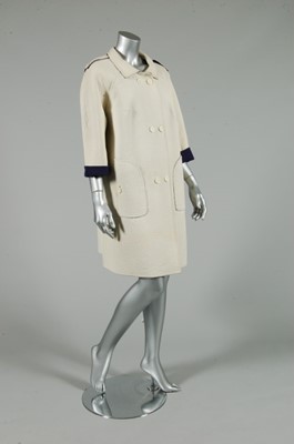 Lot 24 - A Balenciaga couture double-breasted day coat,...