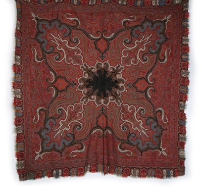 Lot 349 - A woven wool shawl, Kashmir, circa 1850-60,...