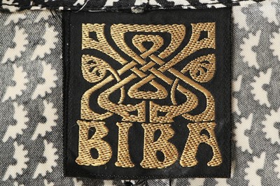 Lot 9 - A Biba 'granny' printed rayon ensemble, 1969,...