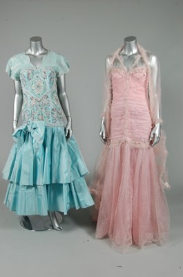 Lot 300 - Three prom gowns, 1980s-90s, comprising: two...