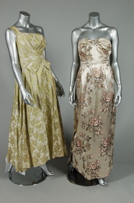 Lot 302 - Four 1950s ball gowns, comprising: cut blue...