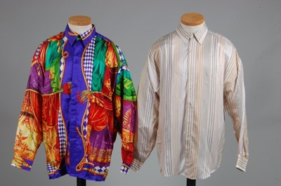 Lot 309 - Two Gianni Versace silk shirts, 1980s,...