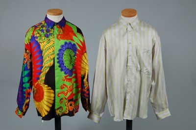 Lot 312 - Two Gianni Versace silk shirts, 1980s,...