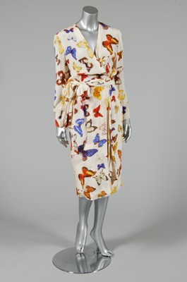 Lot 347 - An Hermès printed crepe de chine summer dress,...