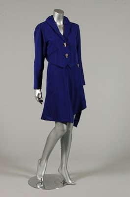 Lot 348 - An Issey Miyake deep sapphire blue wool suit,...