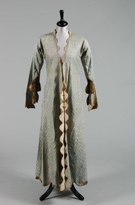 Lot 350 - A brocaded pale blue silk lady's robe (Anteri),...