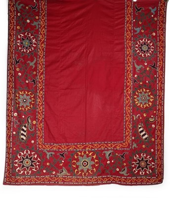 Lot 361 - Two embroidered shahrisabz suzanis, Uzbek,...