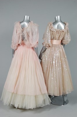 Lot 38 - Two romantic Emanuel ball gowns, 1980s, one of...