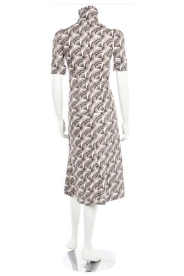 Lot 10 - A Biba art-deco printed cotton dress, circa...