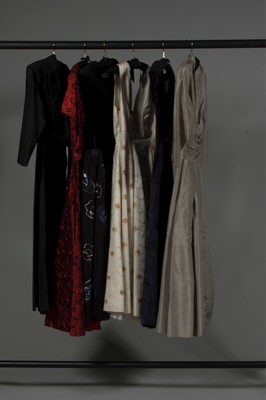 Lot 428 - Six cocktail/dance dresses, mainly 1950s,...