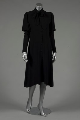 Lot 426 - An Ossie Clark for Radley black moss crepe...