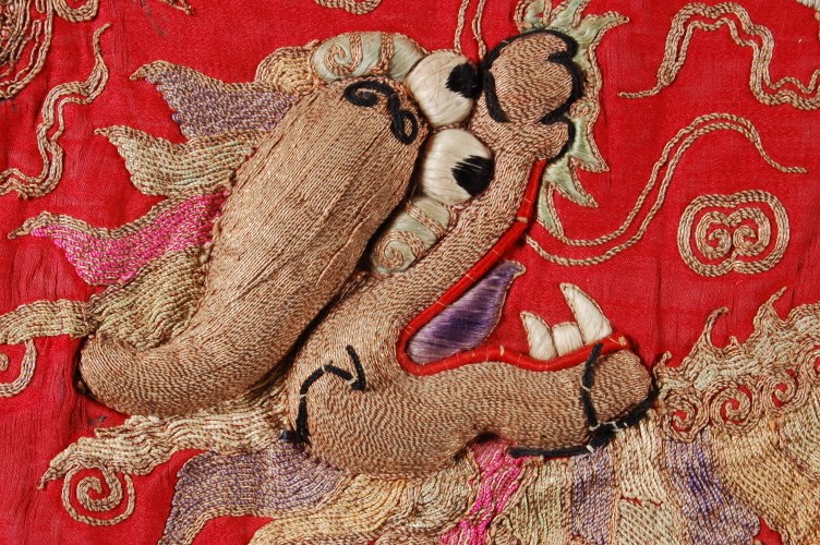 Lot 66 A group of embroidered wall hangings, Chinese
