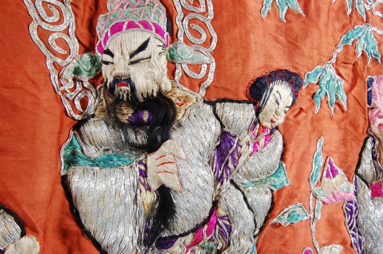 Lot 66 A group of embroidered wall hangings, Chinese