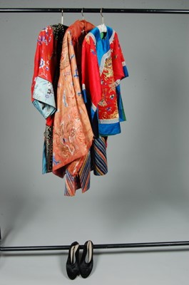 Lot 71 - Three Chinese robes, early 20th century,...