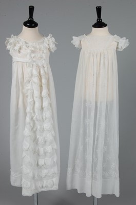 Lot 76 - Four whitework embroidered christening robes,...