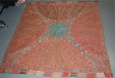 Lot 85 - An embroidered kashmir shawl, circa 1840-50,...