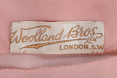 Lot 3 - A Woodland Bros Ltd pink chiffon flapper dress,...