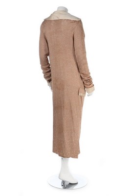 Lot 99 - A good knitted ecru silk day ensemble, 1920s,...
