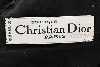 Lot 55 - A Christian Dior beaded black tulle...