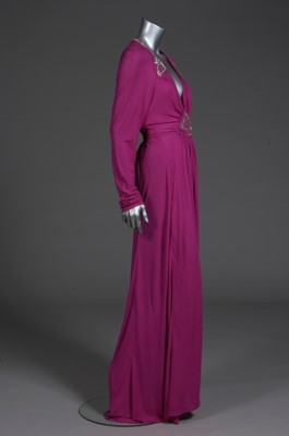 Lot 193 - An Ossie Clark fuchsia pink silk jersey...