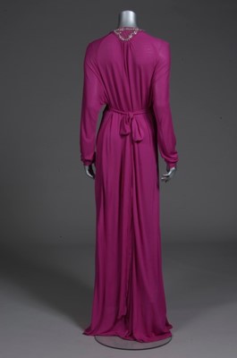 Lot 193 - An Ossie Clark fuchsia pink silk jersey...