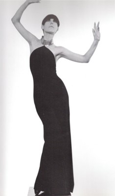 Lot 187 - A fine Rudi Gernreich black jersey evening...