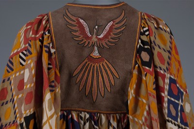 Lot 202 - A John Bates 'ethnic' look evening gown, early...