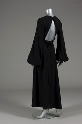 Lot 195 - An Ossie Clark black moss crepe 'Cuddly' dress,...