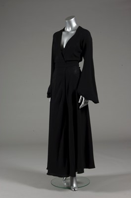 Lot 195 - An Ossie Clark black moss crepe 'Cuddly' dress,...