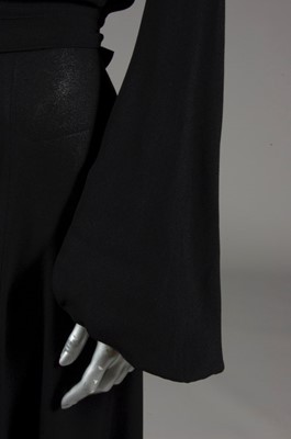 Lot 195 - An Ossie Clark black moss crepe 'Cuddly' dress,...