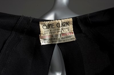 Lot 195 - An Ossie Clark black moss crepe 'Cuddly' dress,...