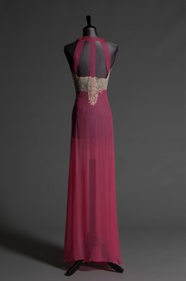 Lot 116 - A shocking pink chiffon nightdress and...