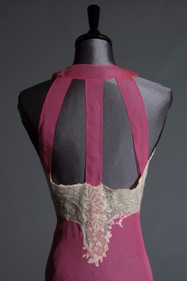 Lot 116 - A shocking pink chiffon nightdress and...