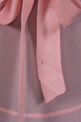 Lot 88 - A pale rose-pink chiffon and black Chantilly...