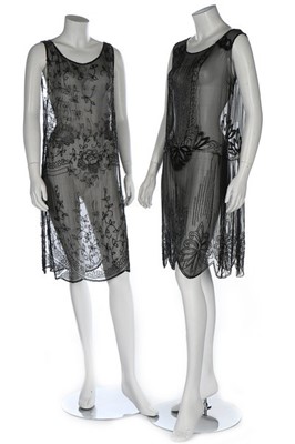 Lot 125 - A group of black and gold evening wear,...